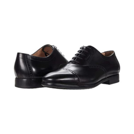 Ferragamo Men's Riley Leather Cap Toe Oxford Dress Shoes